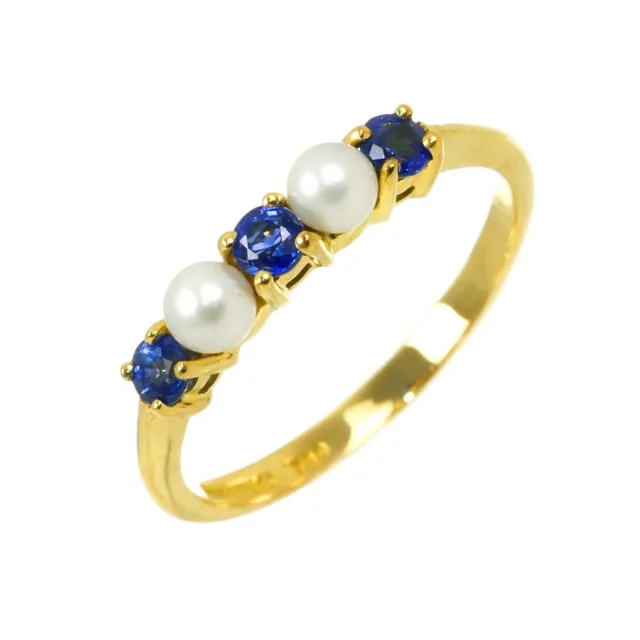 Tiffany & Co. Ring Baby Pearl Sapphire 18k Yellow Gold in Yellow from The Reluxe