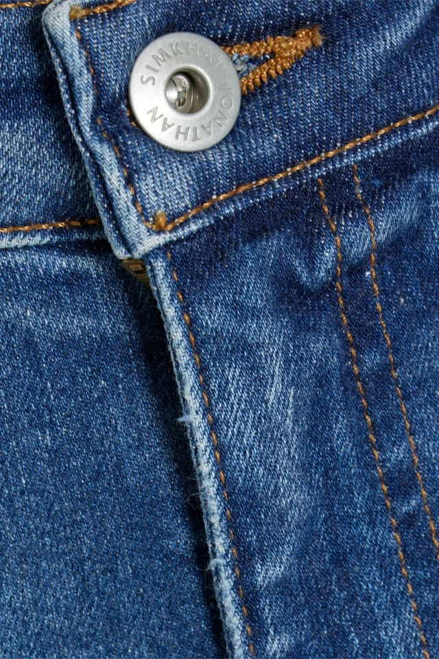 Simkhai River High-Rise Distressed Straight-Leg Jeans in Mid denim, photo 4 of 4 from THE OUTNET