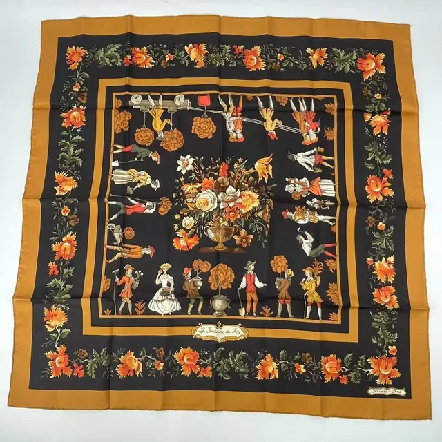 Hermès Carre 90 Gardener Roy Silk Scarf Yellow in Yellow Silk from The Reluxe