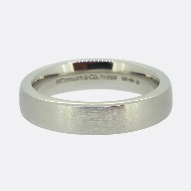 Tiffany & Co. 4.5m Brushed Wedding Band Ring Size O (55) from The Vintage Jeweller
