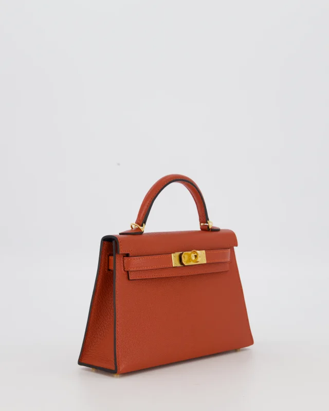 Hermès HSS Mini Kelly II 20 Bag in Blue Goatskin from Sellier, photo 5 of 24