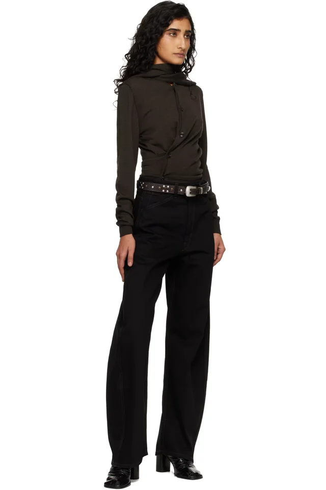 LEMAIRE Brown Western Studs 30 Belt, photo 2 of 2 from SSENSE