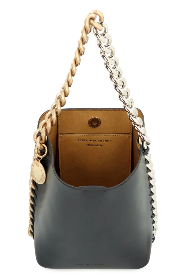 Stella McCartney Frayme Bucket Bag — Black Polyamide in Black Suede from HEWI, photo 2 of 2