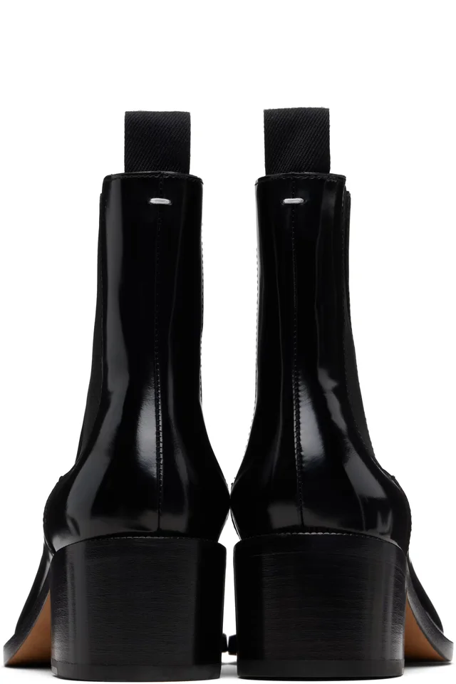 Maison Margiela Black Tabi City Chelsea Boots, photo 2 of 5 from SSENSE