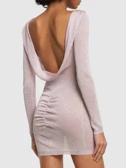 Alessandra Rich Mini dress with long sleeves in 80% Viscose, 10% Polyamide, 10% Polyester, photo 3 of 5 from LUISAVIAROMA
