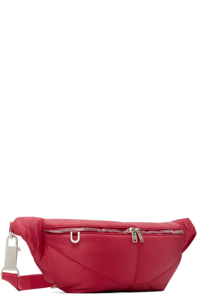 Moncler + Rick Owens Red Bumbag, photo 2 of 4 from SSENSE