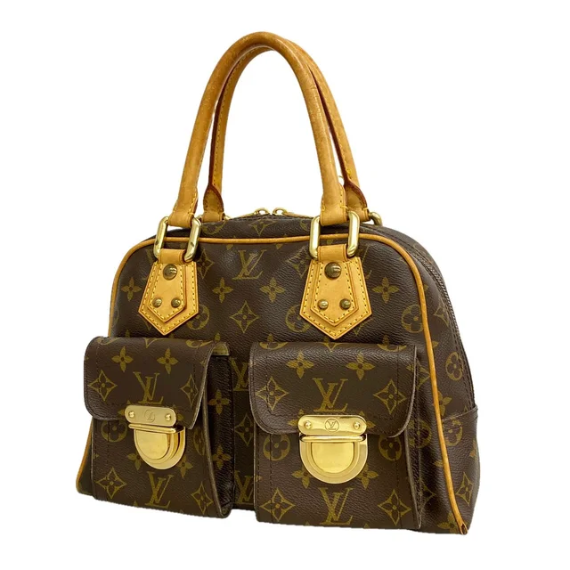 Louis Vuitton Handbag Monogram Manhattan PM Brown in Brown from The Reluxe