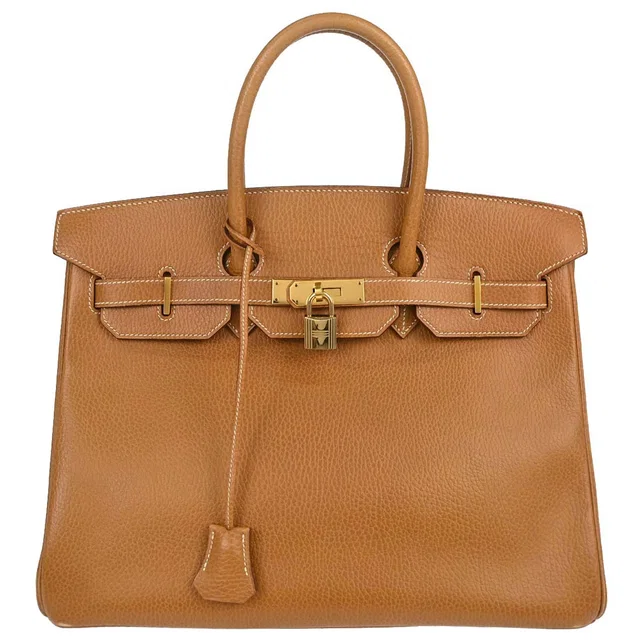 Hermès Natural Ardennes Birkin 35 Handbag in Beige from AMORE Vintage Tokyo