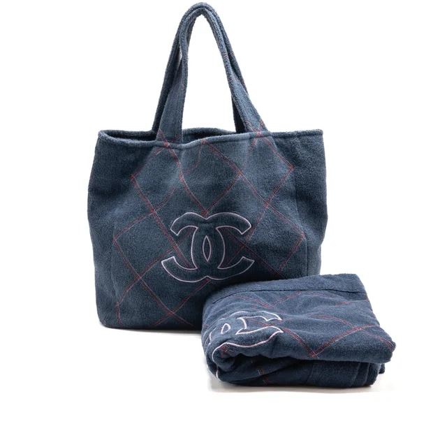Chanel Coco Beach Tote Bag in Navy from EMIER