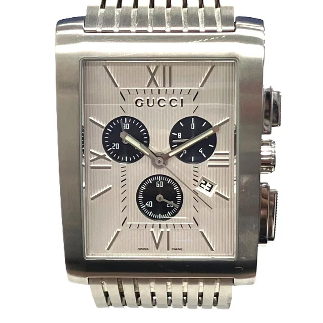 Gucci Metro Watch SS Quartz Silver Dial in Silver from The Reluxe