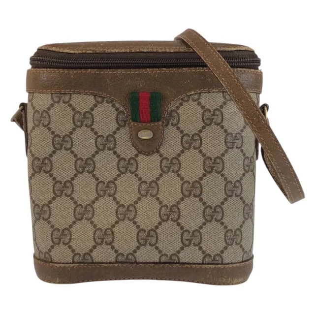 Gucci Vintage Sherry Line Beige GG Supreme Canvas 904 02 070 Shoulder Bag in Beige Canvas from The Reluxe