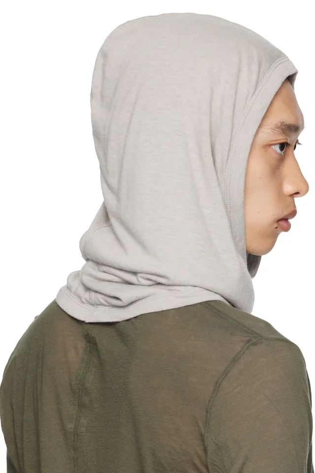 Rick Owens Off-White Concordians Knit Hood, photo 3 of 3 from SSENSE