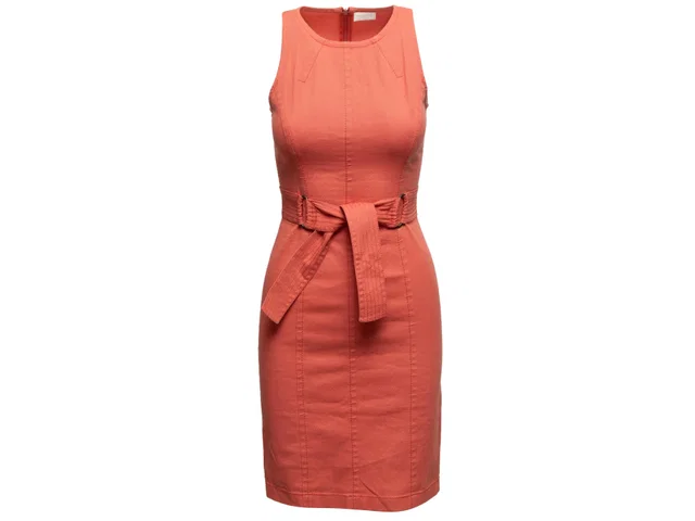 Coral Valentino Sleeveless Fitted Cotton Dress Size US 4 from Designer Revival
