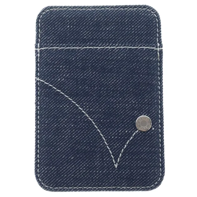 Hermès Mag Face Emain Lebon Denim Card Case Indigo in Denim from The Reluxe