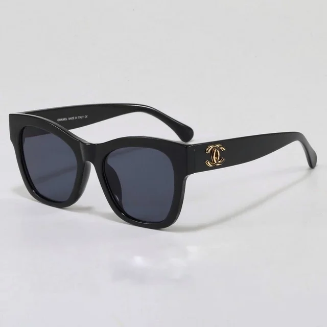 Chanel Women's Cat eye Sunglasses - Black in black from Depop, photo 1 of 1