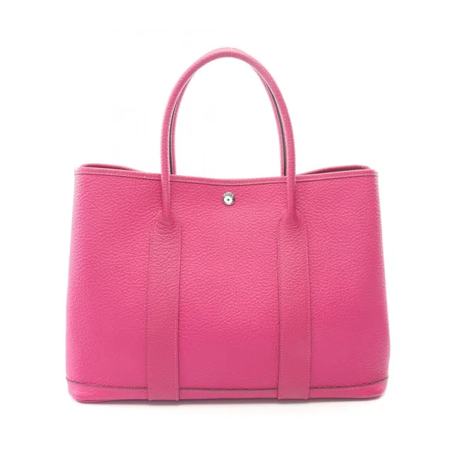 Hermès Tote Bag Garden Party PM Rose Purple Leather in Pink Leather from The Reluxe