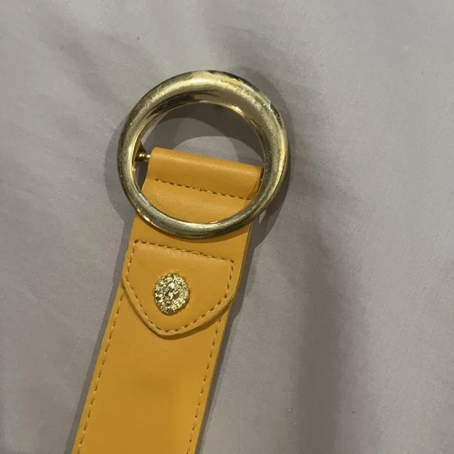 Versace Men's Belt - Yellow/Gold in gold|yellow from Depop, photo 1 of 1