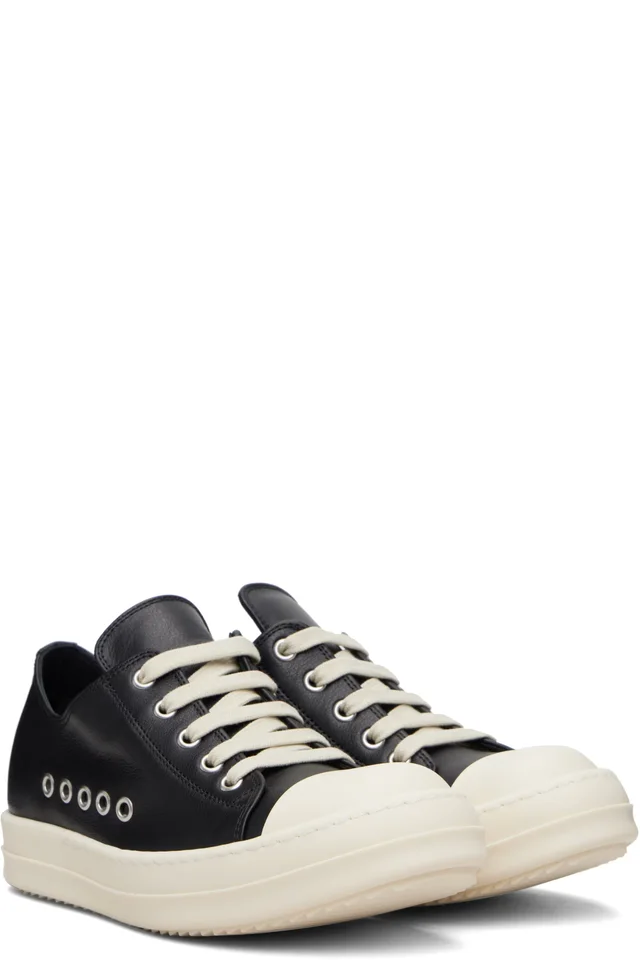 Rick Owens Black Temple Extreme Low Sneakers, photo 4 of 5 from SSENSE