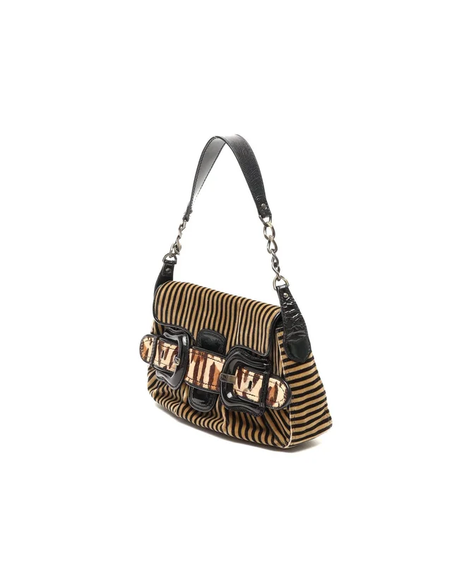 Fendi Striped Velvet B Bis Bag in Velvet from A Retro Tale, photo 2 of 11
