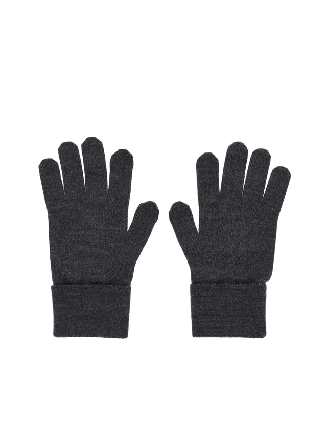 Givenchy 4g Embroidered Logo Wool Gloves — Grey in Grey Wool from HEWI