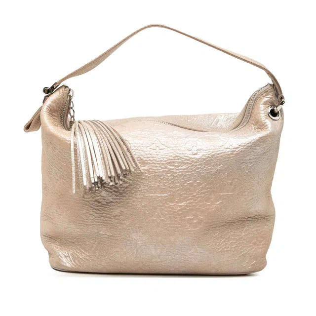 Gold Louis Vuitton Monogram Shimmer Halo Handbag in Gold Leather from Designer Revival