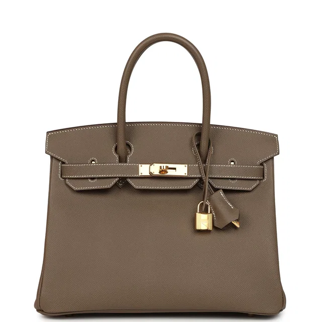 Hermès Birkin 30 Etoupe Epsom Gold Hardware in Taupe Epsom leather from Madison Avenue Couture