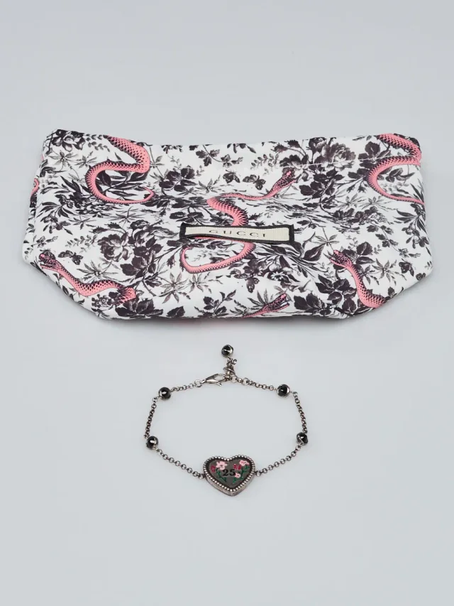 Gucci Silver Metal Bosco & Orso Heart Bracelet in Silver from Yoogis, photo 2 of 7