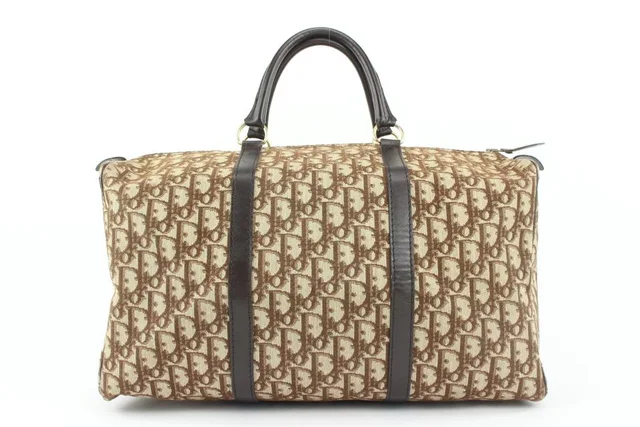 Dior Brown Monogram Trotter Boston Duffle Bag in Brown Canvas from Bagriculture