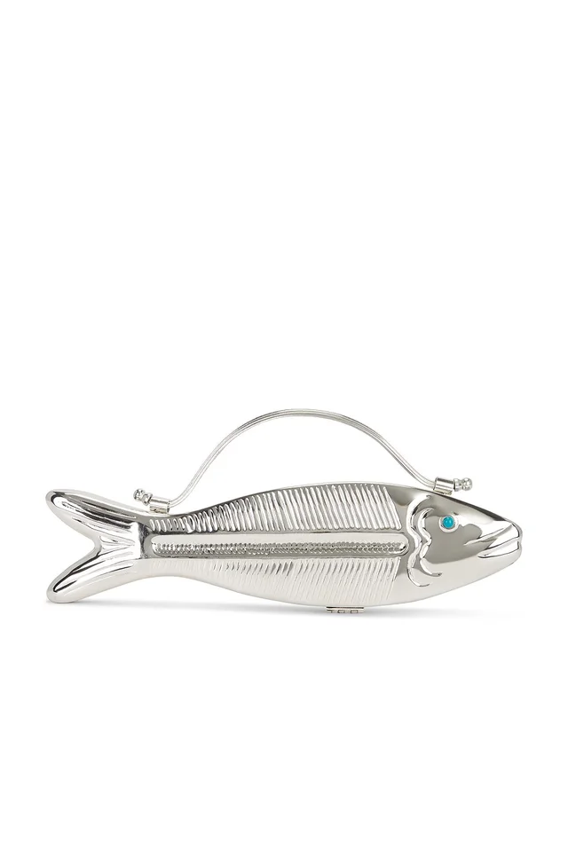 Vin. Fishy Top Handle Bag in Metallic from FWRD, photo 1 of 1