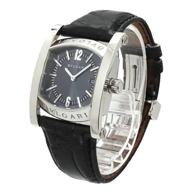 Bvlgari Assioma AA39S Ladies' Watch, Date, Navy, Quartz Watch in Navy Crocodile from Luxury Promise