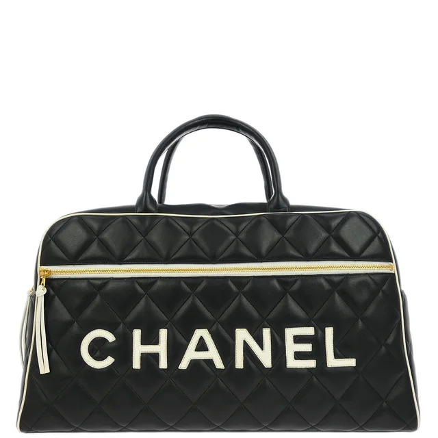 Chanel 1994-1996 Black Calfskin Bowling Bag in Black Calfskin from AMORE Vintage Tokyo