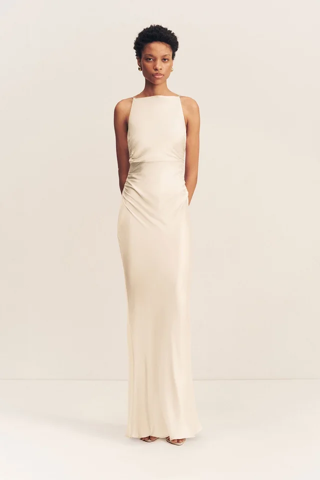 Shona Joy LA LUNE HIGH NECK RUCHED MAXI DRESS - CREAM from Shona Joy, photo 1 of 1