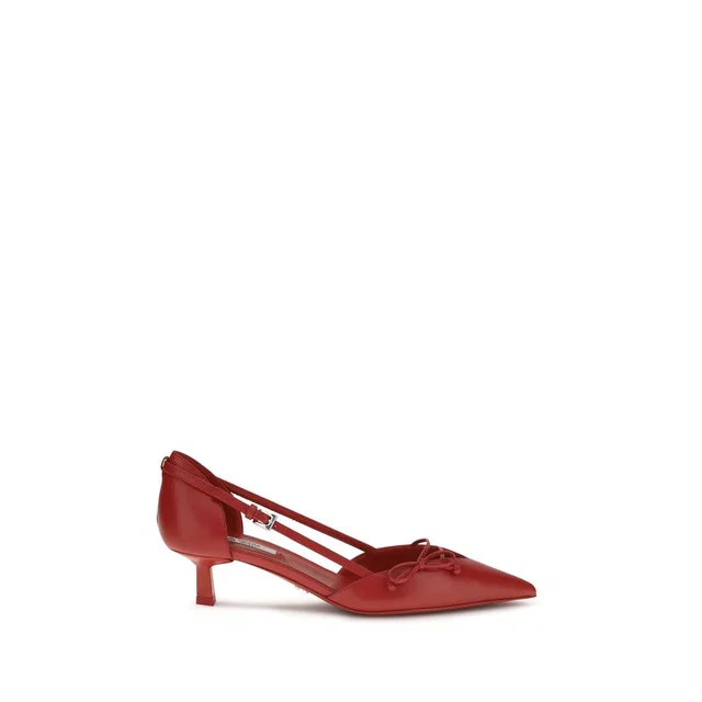 Prada Red Goatskin High Heel Pumps in Red Goatskin from HEWI
