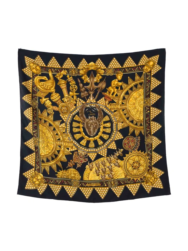 Hermès L'Or Des Chefs Silk Scarf in Silk from Arcade Vintage