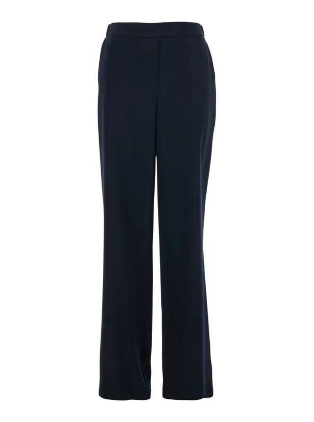 Leplain Blue Pants with Rear Elastic Waist and Wide Leg in Tech Fabric Woman in Blue 100% Polyester, photo 2 of 5 from Gaudenzi Boutique