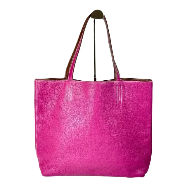 Hermès Double Sense Tote Bag in Pink & Gold in Pink from Luxury Promise, photo 3 of 7