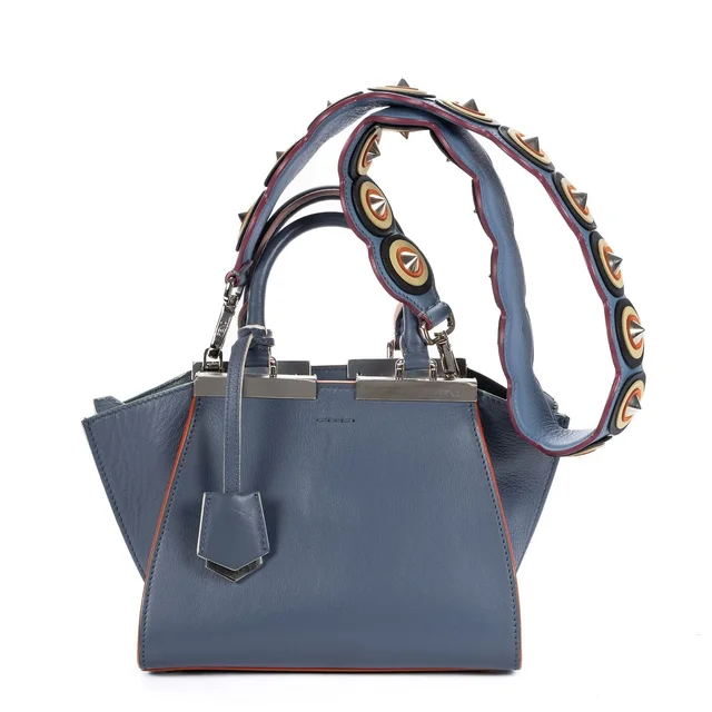 Fendi Mini Light Blue Calfskin Leather Shoulder Bag in Blue Calfskin from The Reluxe