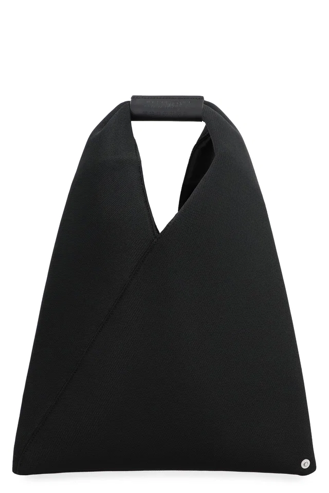 Maison Margiela Japanese Shoulder Bag — Black Polyester in Black Calfskin from HEWI
