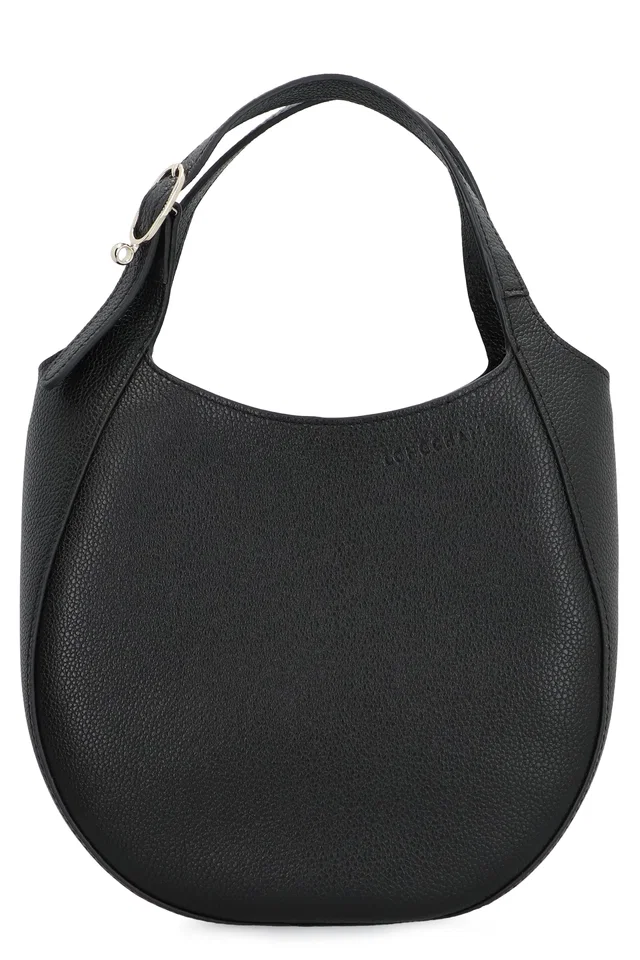 Longchamp Le Shoulder Bag — Black Cow Hide in Black Leather from HEWI