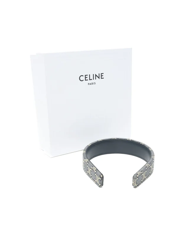 Celine Canvas and Leather Headband in Canvas from A Retro Tale, photo 2 of 4