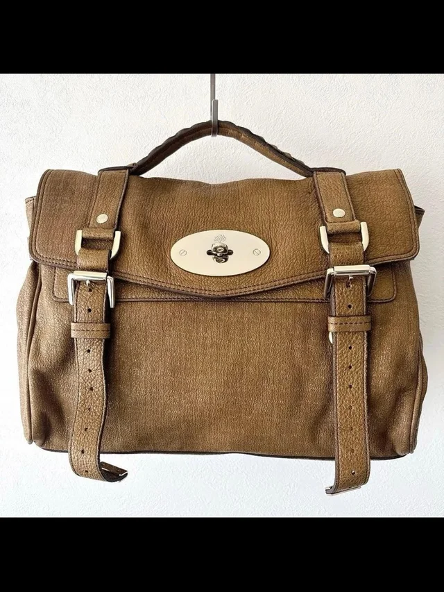 Mulberry Olive-Brown Leather Bayswater Satchel With Brushed Gold Hardware in gold|brown|red Leather from Poshmark