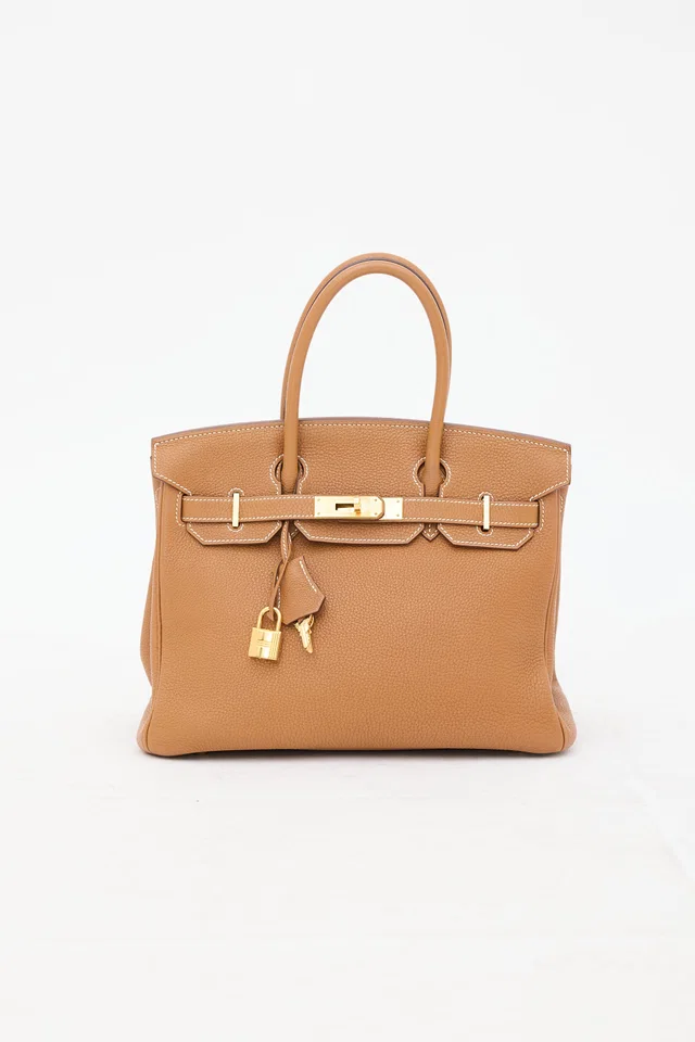 Hermès 2007 Gold Clemence Birkin 30 Bag in Gold Clemence leather from VSP Consignment
