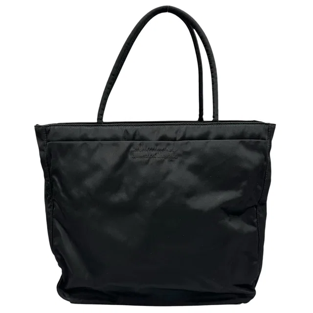 Prada Triangle Logo Tote Bag Nylon Black in Black Nylon from The Reluxe