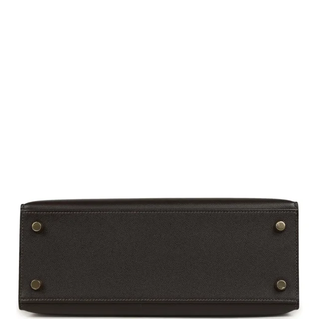 Hermès Kelly Sellier 25 Bai Brun Madame Gold Hardware in Goatskin from Madison Avenue Couture, photo 6 of 9