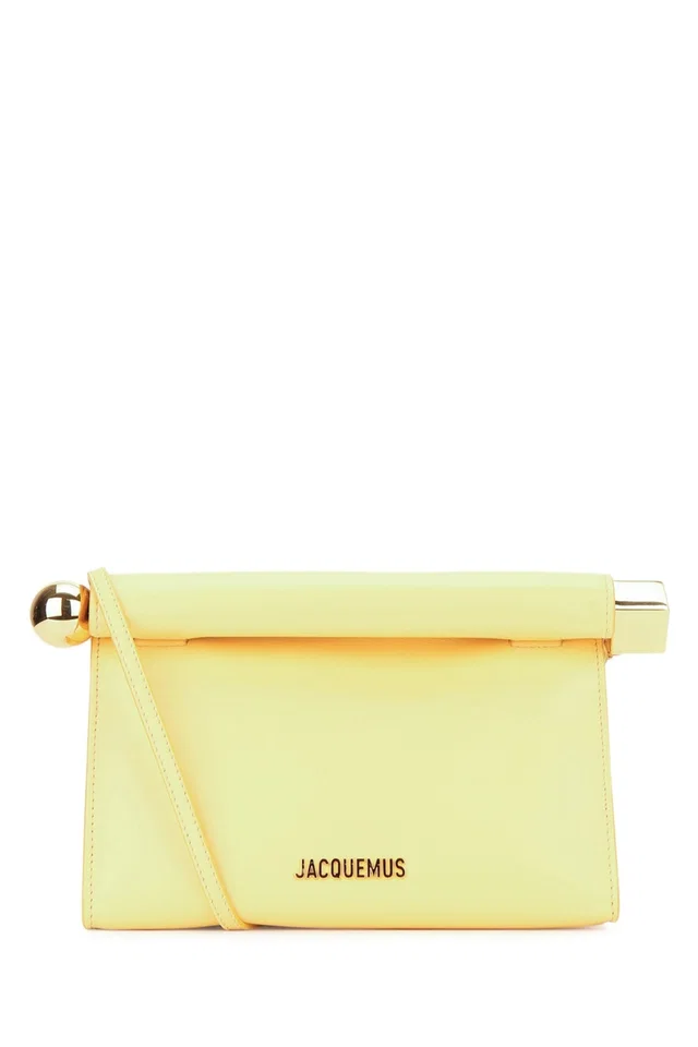 Jacquemus Rond Shoulder Bag — Yellow Leather in Yellow Leather from HEWI