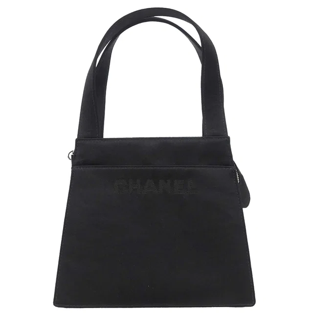 Chanel 2000-2001 Black Satin Handbag in Black Satin from AMORE Vintage Tokyo
