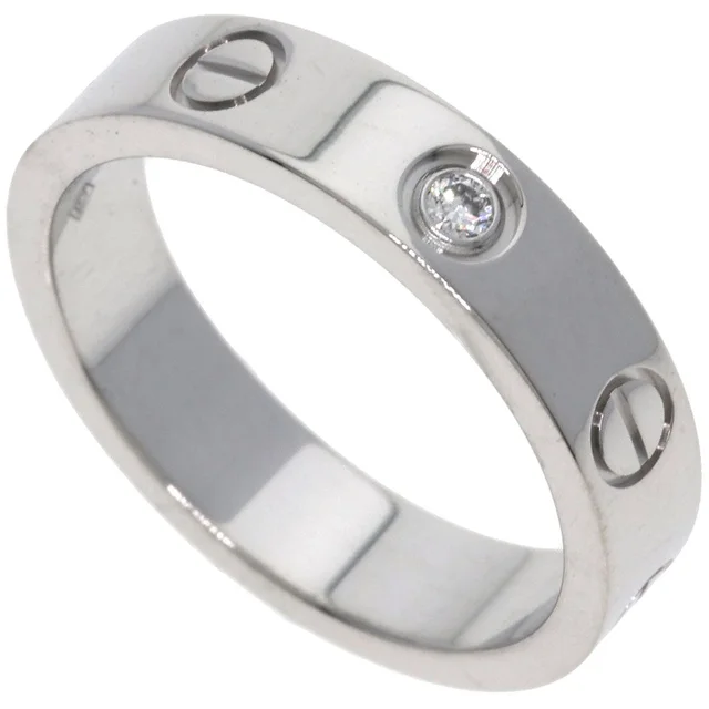 Cartier Mini Love Ring Diamond 48 18K White Gold in White from The Reluxe