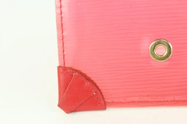 Louis Vuitton Clear Red Epi Leather Plage Clear Pochette Accessoires in Red Leather from Bagriculture
