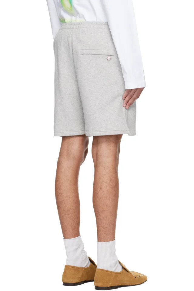 Casablanca Gray Cashmere Blend Sweat Shorts, photo 3 of 4 from SSENSE