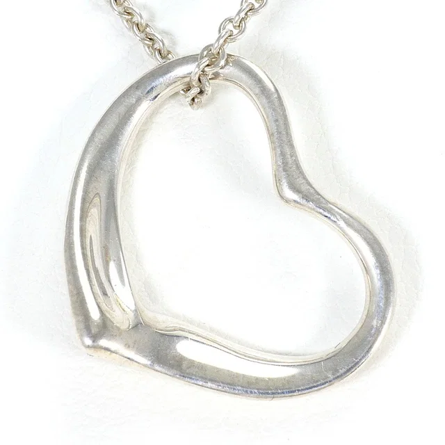 Tiffany & Co. Open Heart 925 Sterling Silver Necklace 38 in Silver from The Reluxe
